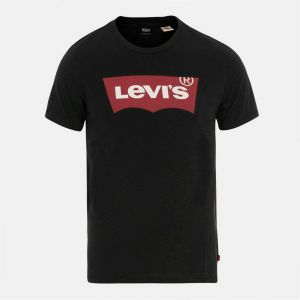 עולם המותגים בגדים Levi&#039;s t-shirt batwing logo Black 