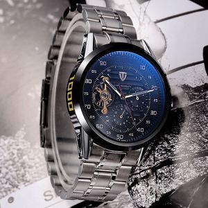 עולם המותגים שעונים Luxury Men Stainless Steel TEVISE Mechanical Auto Military Wrist Watch for Men